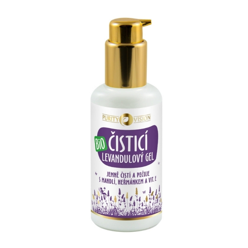 Gel nettoyant à la lavande bio avec amande, camomille et vitamine E 100 ml