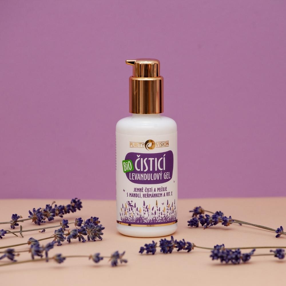Gel nettoyant à la lavande bio avec amande, camomille et vitamine E 100 ml