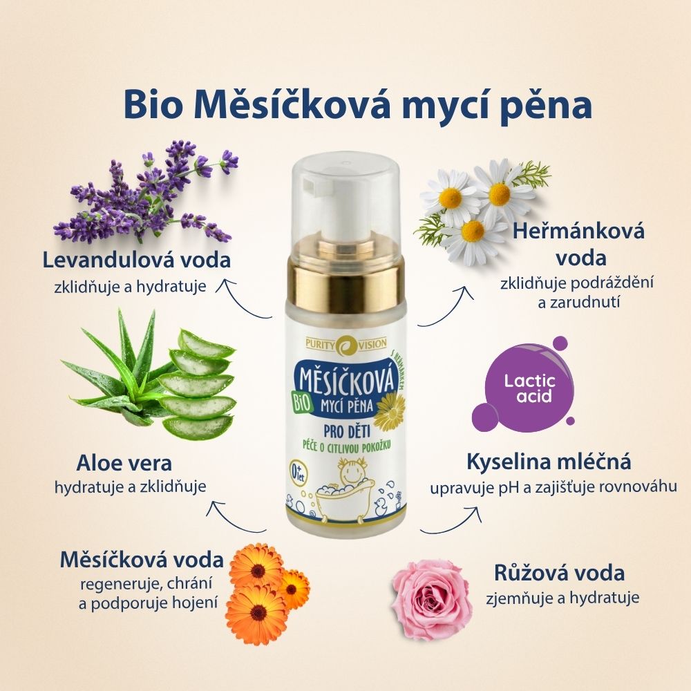 Mousse Nettoyante Bio au Calendula pour Enfants